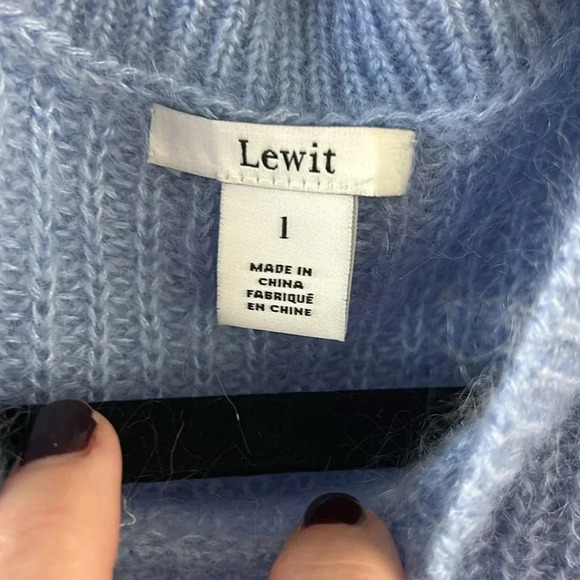 Lewit puff sleeve mohair blend sweater, NWT - Picture 10 of 11